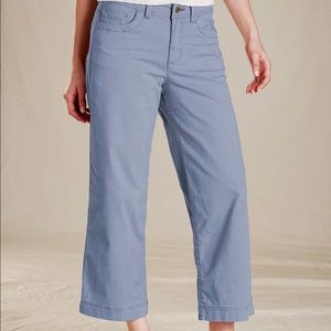 Toad and Co wide leg earthworks pant high tide